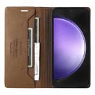For Samsung Galaxy S24+ 5G GQUTROBE G01 RFID Anti-theft Leather Phone Case(Brown) - 3
