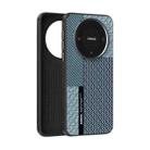 For Huawei Mate 60 ABEEL 6D Micro Relief MagSafe Magnetic Phone Case(Carbon Fiber Blue) - 1