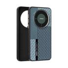 For Huawei Mate 60 Pro ABEEL 6D Micro Relief MagSafe Magnetic Phone Case(Carbon Fiber Blue) - 1