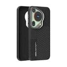 For Huawei Pura 70 Ultra ABEEL 6D Micro Relief MagSafe Magnetic Phone Case(Carbon Fiber Black) - 1