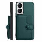 For Honor X7b / Play 8T 5G Button Card Bag RFID Anti-theft Phone Case(Green) - 2