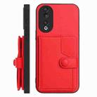 For Honor 90 Button Card Bag RFID Anti-theft Phone Case(Red) - 2