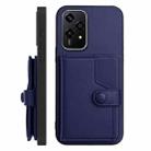 For Honor 200 Lite 5G Button Card Bag RFID Anti-theft Phone Case(Blue) - 2