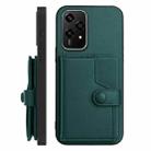 For Honor 200 Lite 5G Button Card Bag RFID Anti-theft Phone Case(Green) - 2