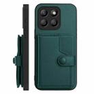 For Honor X8b Global Button Card Bag RFID Anti-theft Phone Case(Green) - 2