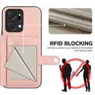 For Honor X7a / Play7T Button Card Bag RFID Anti-theft Phone Case(Pink) - 3