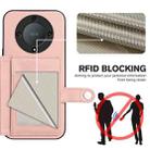 For Honor X9a / Magic5 Lite Button Card Bag RFID Anti-theft Phone Case(Pink) - 3