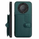 For Honor X9a / Magic5 Lite Button Card Bag RFID Anti-theft Phone Case(Green) - 2