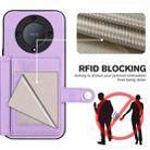 For Honor X9a / Magic5 Lite Button Card Bag RFID Anti-theft Phone Case(Purple) - 3