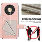 For Honor X9b / Magic6 Lite 5G Button Card Bag RFID Anti-theft Phone Case(Pink) - 3