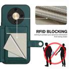 For Honor X9b / Magic6 Lite 5G Button Card Bag RFID Anti-theft Phone Case(Green) - 3