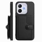 For Honor 400 Lite / X70i Button Card Bag RFID Anti-theft Phone Case(Black) - 2