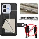 For Honor 400 Lite / X70i Button Card Bag RFID Anti-theft Phone Case(Black) - 3