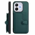 For Honor 400 Lite / X70i Button Card Bag RFID Anti-theft Phone Case(Green) - 2