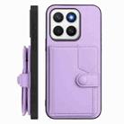 For Honor X8c 4G Button Card Bag RFID Anti-theft Phone Case(Purple) - 2