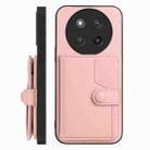 For Honor X60 Pro / X9c / Magic7 Lite Button Card Bag RFID Anti-theft Phone Case(Pink) - 2