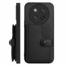 For Honor X60 Pro / X9c / Magic7 Lite Button Card Bag RFID Anti-theft Phone Case(Black) - 2