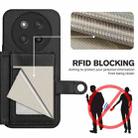 For Honor X60 Pro / X9c / Magic7 Lite Button Card Bag RFID Anti-theft Phone Case(Black) - 3