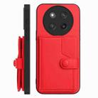 For Honor X60 Pro / X9c / Magic7 Lite Button Card Bag RFID Anti-theft Phone Case(Red) - 2