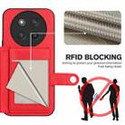 For Honor X60 Pro / X9c / Magic7 Lite Button Card Bag RFID Anti-theft Phone Case(Red) - 3