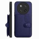 For Honor X60 Pro / X9c / Magic7 Lite Button Card Bag RFID Anti-theft Phone Case(Blue) - 2