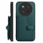 For Honor X60 Pro / X9c / Magic7 Lite Button Card Bag RFID Anti-theft Phone Case(Green) - 2