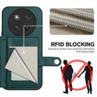 For Honor X60 Pro / X9c / Magic7 Lite Button Card Bag RFID Anti-theft Phone Case(Green) - 3