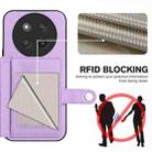 For Honor X60 Pro / X9c / Magic7 Lite Button Card Bag RFID Anti-theft Phone Case(Purple) - 3