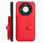 For Honor X60 / X9c Smart Button Card Bag RFID Anti-theft Phone Case(Red) - 2