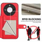 For Honor X60 / X9c Smart Button Card Bag RFID Anti-theft Phone Case(Red) - 3
