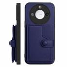 For Honor X60 / X9c Smart Button Card Bag RFID Anti-theft Phone Case(Blue) - 2
