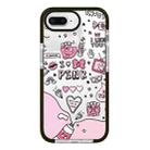 For iPhone 7 Plus / 8 Plus Simple Illustration Pattern Full Coverage Phone Case(Text Label B) - 1