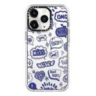 For iPhone 11 Pro Max Simple Illustration Pattern Full Coverage Phone Case(Text Label A) - 1