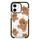 For iPhone 12 Simple Illustration Pattern Full Coverage Phone Case(Gingerbread Man) - 1