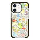 For iPhone 12 mini Simple Illustration Pattern Full Coverage Phone Case(Corner Creature C) - 1