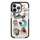 For iPhone 12 Pro Max Simple Illustration Pattern Full Coverage Phone Case(Summer Surfing A) - 1