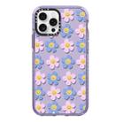 For iPhone 12 Pro Max Simple Illustration Pattern Full Coverage Phone Case(Smiley Flower C) - 1