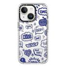 For iPhone 13 Simple Illustration Pattern Full Coverage Phone Case(Text Label A) - 1