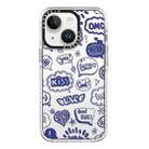 For iPhone 13 mini Simple Illustration Pattern Full Coverage Phone Case(Text Label A) - 1