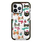 For iPhone 13 Pro Simple Illustration Pattern Full Coverage Phone Case(Winter Cat) - 1