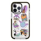 For iPhone 13 Pro Simple Illustration Pattern Full Coverage Phone Case(Summer Surfing B) - 1