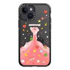 For iPhone 14 Plus Simple Illustration Pattern Full Coverage Phone Case(Cute Little Heart A) - 1