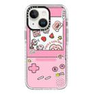 For iPhone 14 Plus Simple Illustration Pattern Full Coverage Phone Case(Cute Little Heart B) - 1