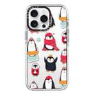 For iPhone 14 Pro Simple Illustration Pattern Full Coverage Phone Case(Winter Penguin) - 1