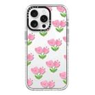 For iPhone 14 Pro Max Simple Illustration Pattern Full Coverage Phone Case(Smiley Flower A) - 1