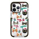 For iPhone 15 Pro Simple Illustration Pattern Full Coverage Phone Case(Winter Cat) - 1