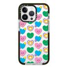 For iPhone 15 Pro Simple Illustration Pattern Full Coverage Phone Case(Smiley Flower B) - 1