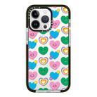 For iPhone 15 Pro Max Simple Illustration Pattern Full Coverage Phone Case(Smile Flower B) - 1