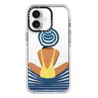 For iPhone 16 Simple Illustration Pattern Full Coverage Phone Case(Summer Label A) - 1