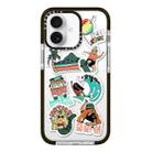 For iPhone 16 Simple Illustration Pattern Full Coverage Phone Case(Summer Surfing A) - 1